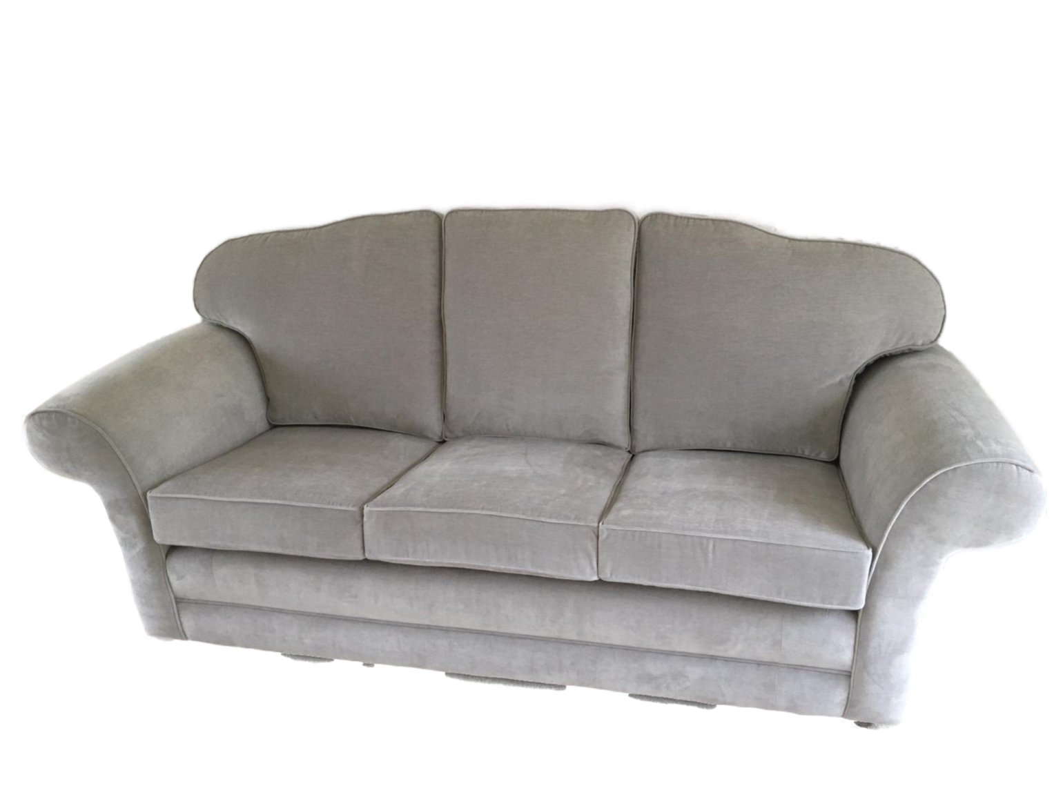 made in to a contemporary classic, with plain arms and a modern border